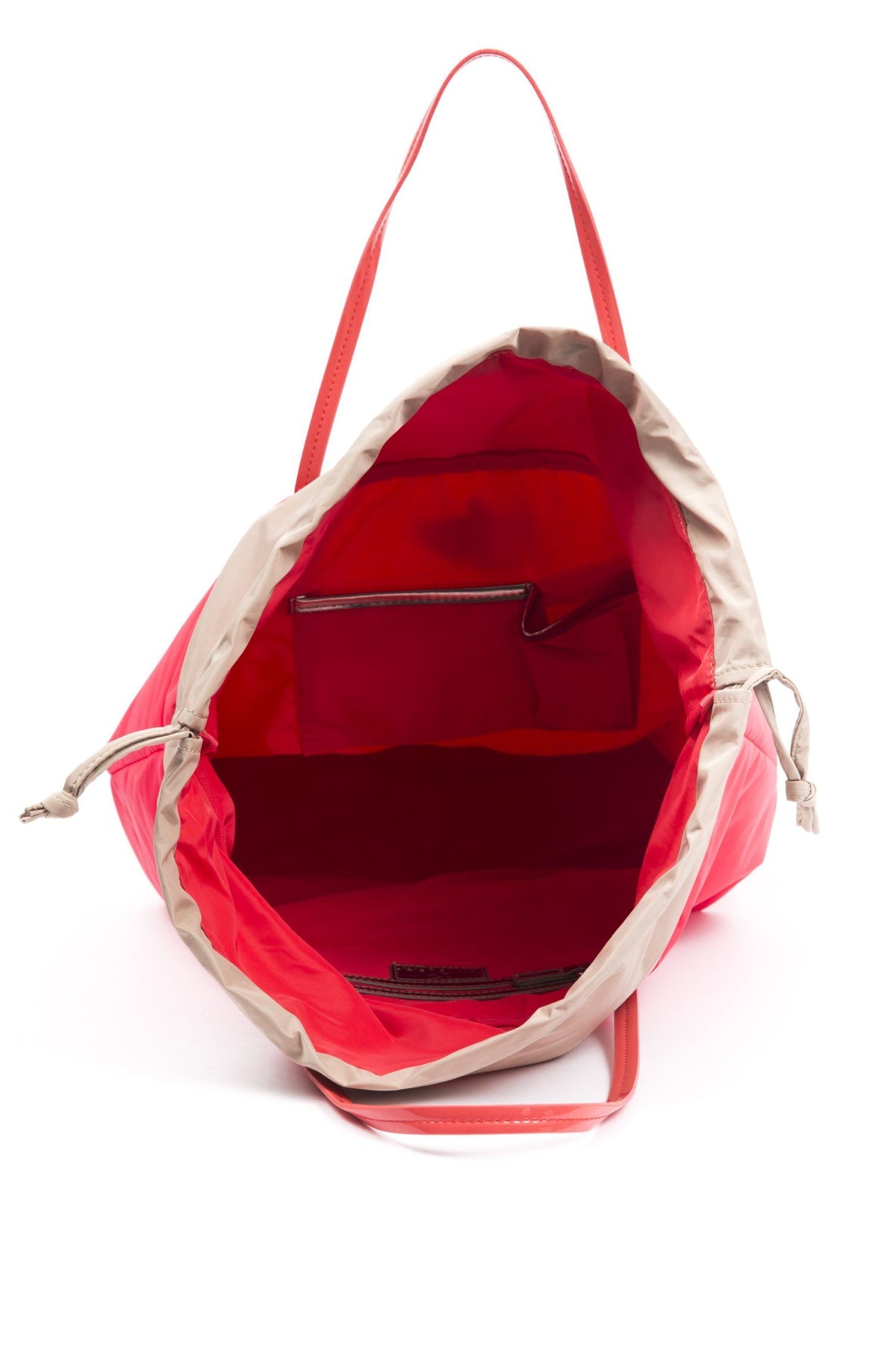BYBLOS Women's Red Polyester Shoulder Bag – Logo Detail, Designer Handbag