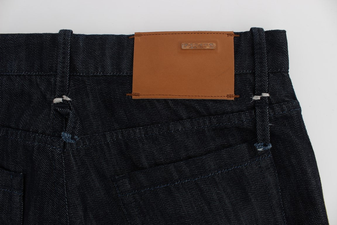 Acht Blue Cotton Regular Straight Fit Jeans
