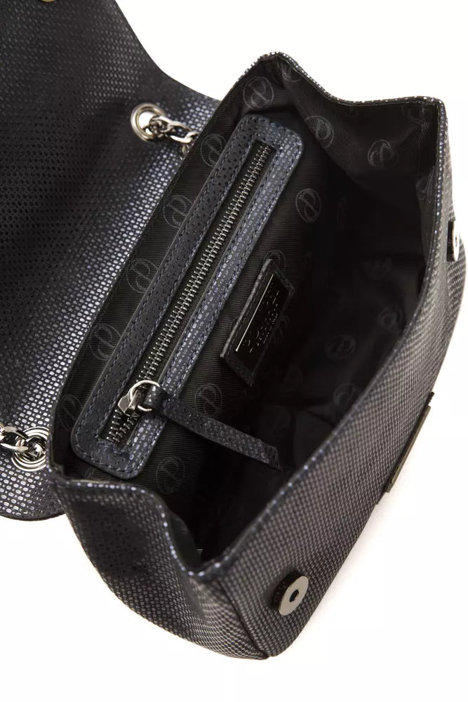 Pompei Donatella Blue Leather Crossbody Bag