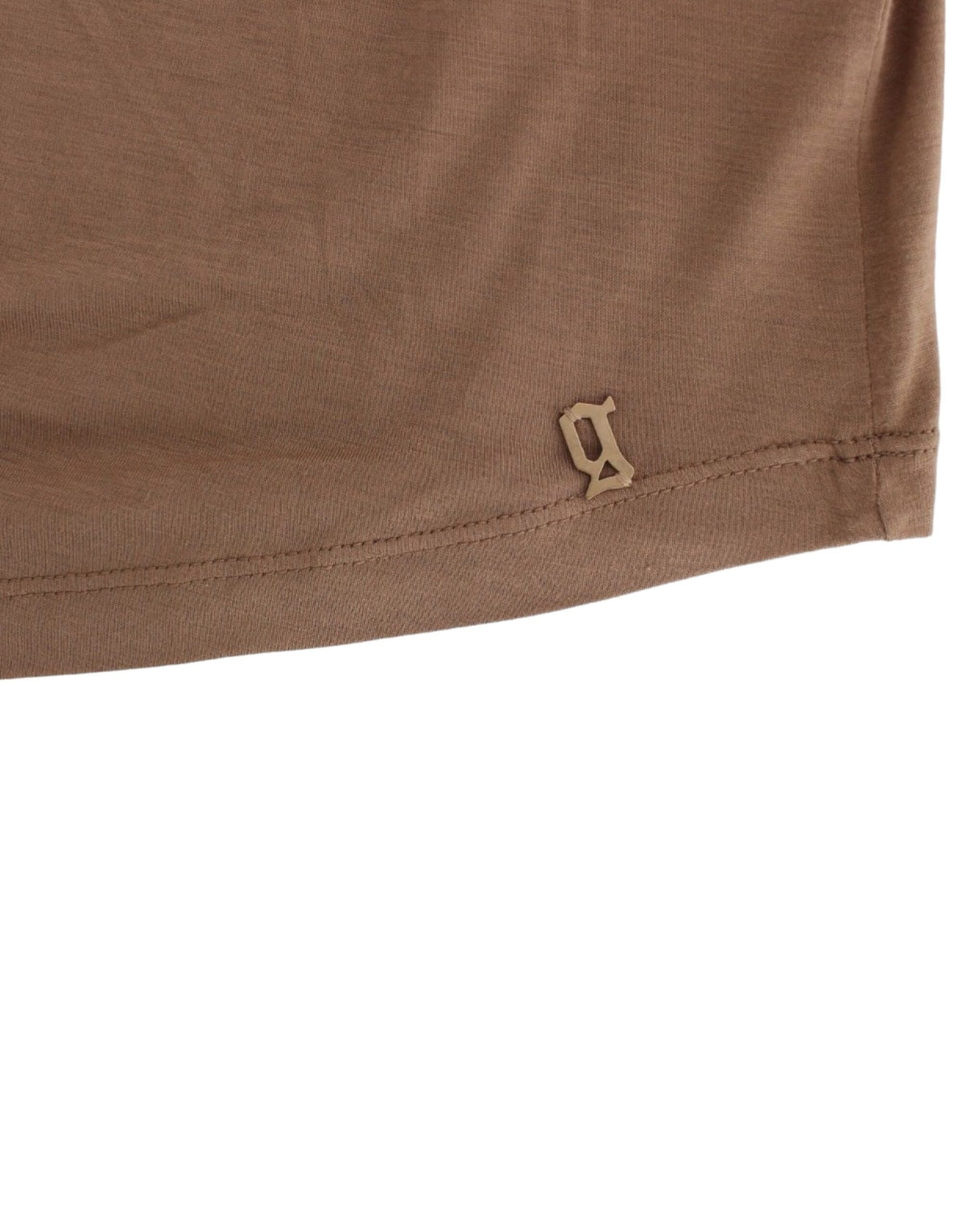 John Galliano Brown shortsleeved top