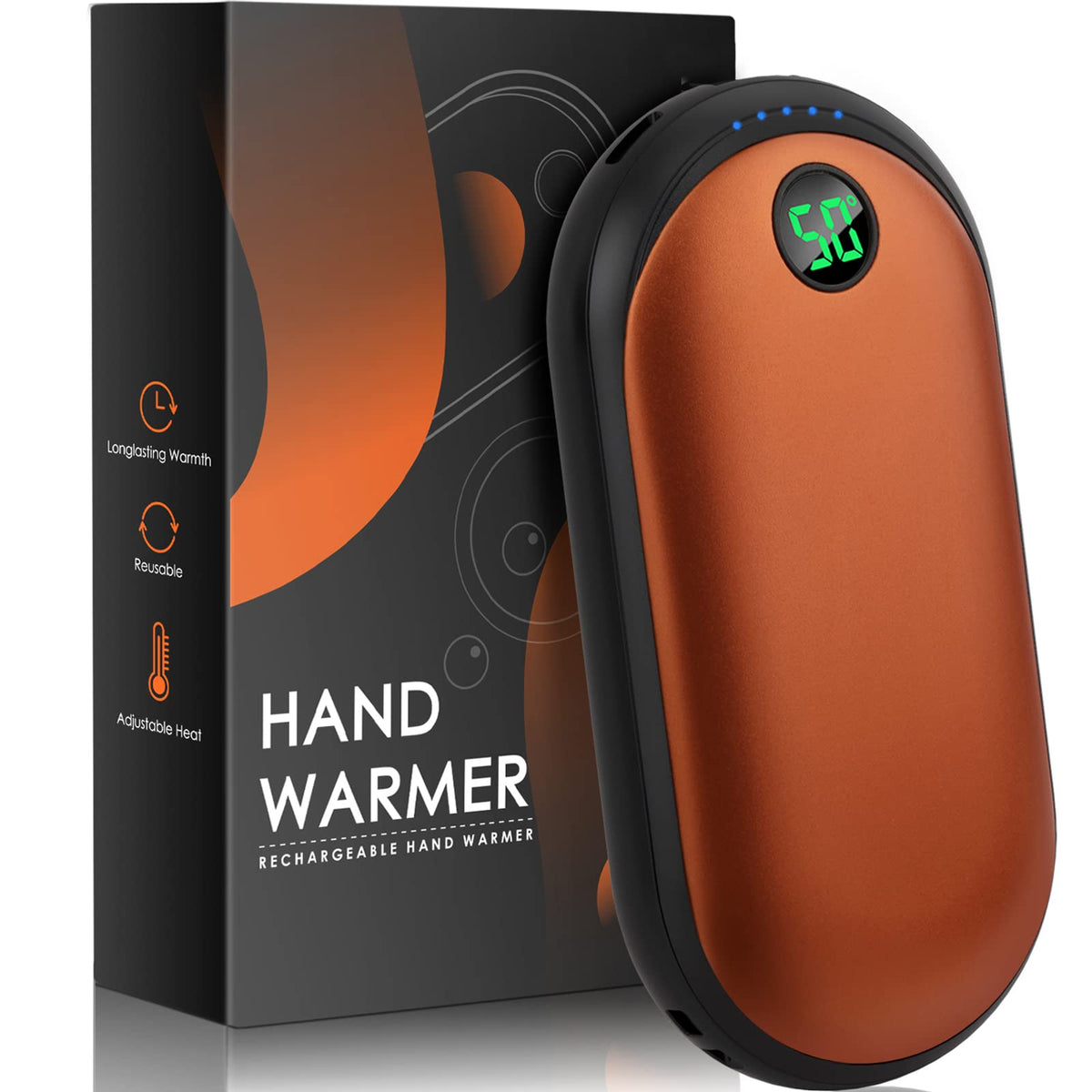 Rechargeable Electric Hand Warmers — 2-Pack for Winter
