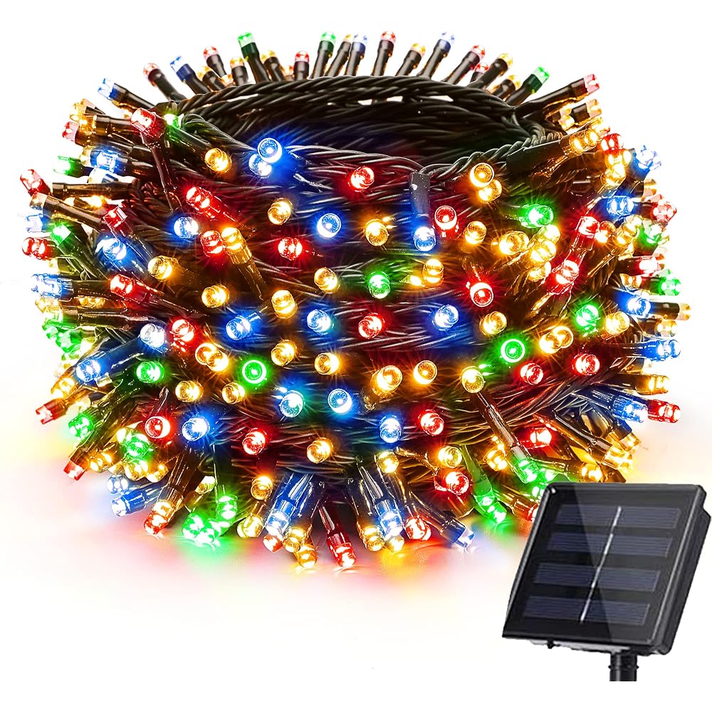 Solar LED Christmas String Lights — Outdoor, No Outlet Needed