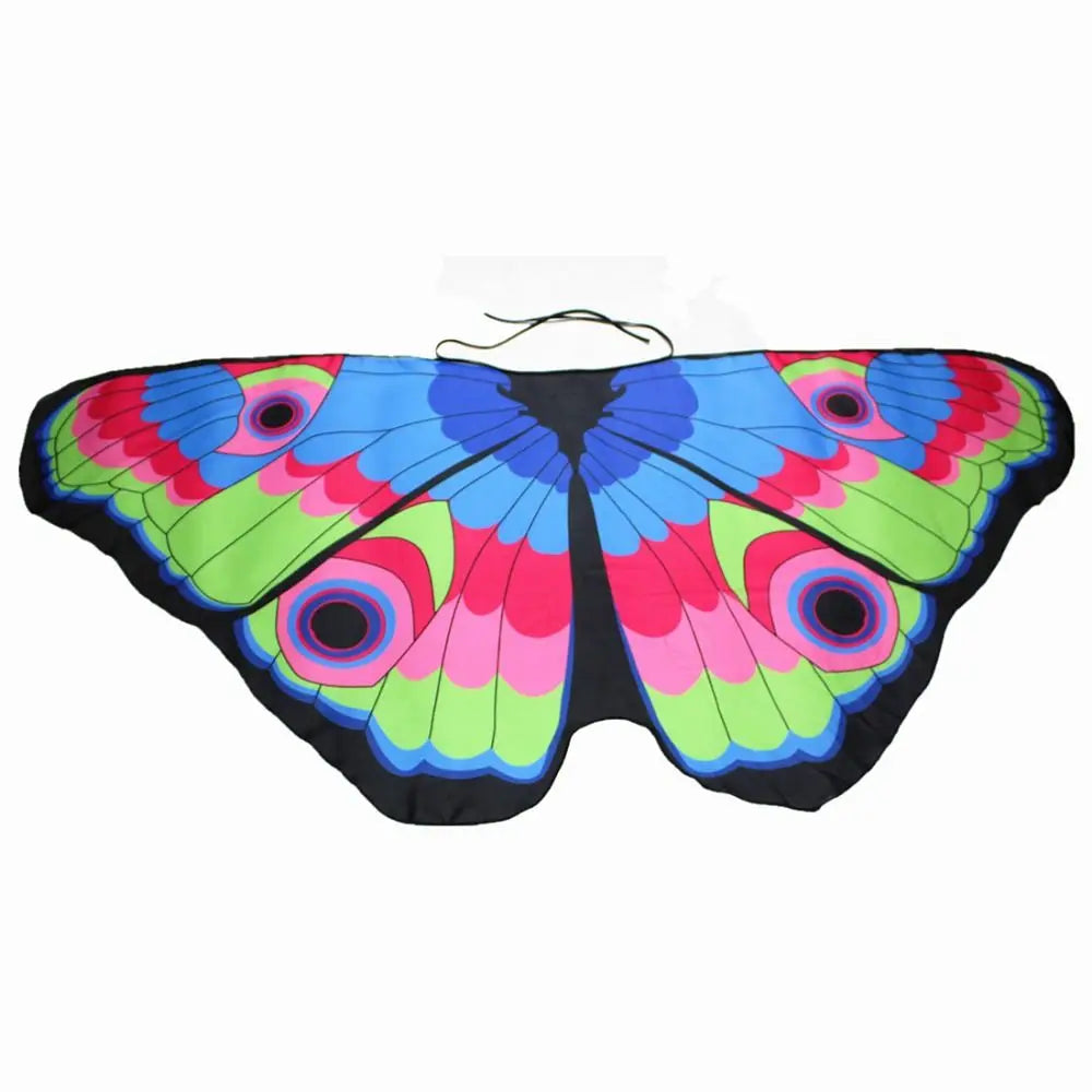 Kids Butterfly & Angel Wings Shawl Cape – Fairy Elf Costume for Halloween, Cosplay, Dance & Stage Performance (Multiple Colors)
