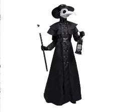 Medieval Plague Doctor Hooded Robe Costume – Unisex Halloween Monk, Wizard & Steampunk Cloak Cape (S–5XL)