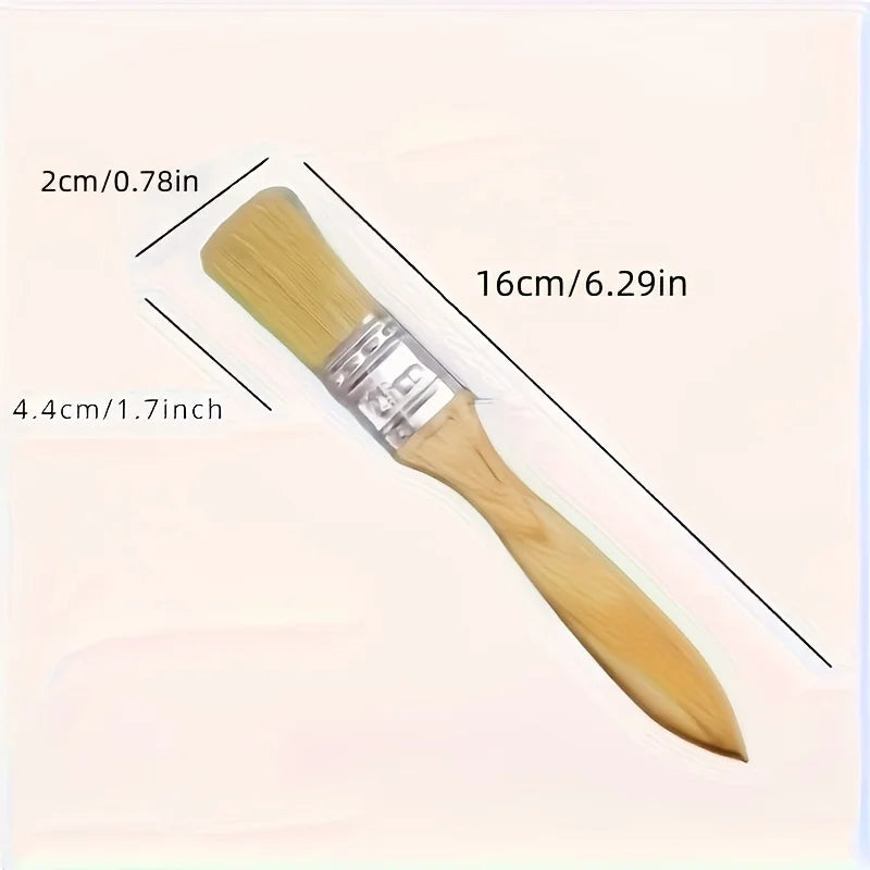10 pig mane brushes, suitable for art, handicrafts, plastering, painting, glue application, wooden handles