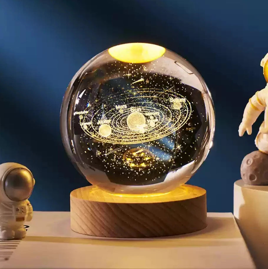 Crystal Ball 3D Atmosphere Saturn Solar System MoonPlanets Crystal Ball Glass Ball Home Decoration Valentine's Day Gift Ornam