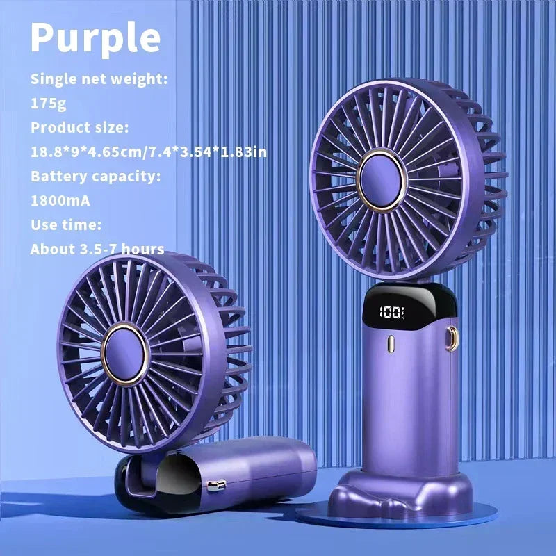 Folding Fan with Phone Stand – USB-C