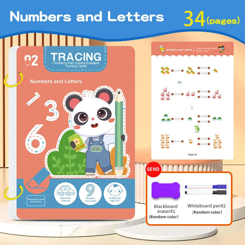 Reusable Kids Practice Book Set – 34 Page