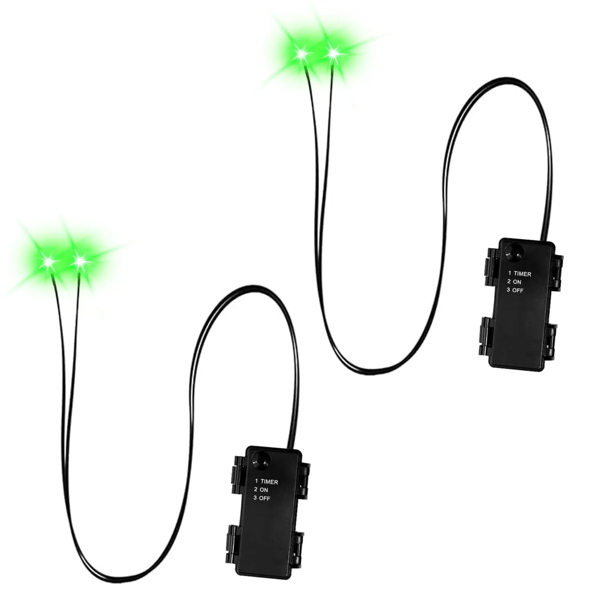 Halloween LED Glowing Eyes with Auto Timer – 2pc Light-Up DIY Eyes for Masks, Pumpkins, Skulls & Outdoor Props