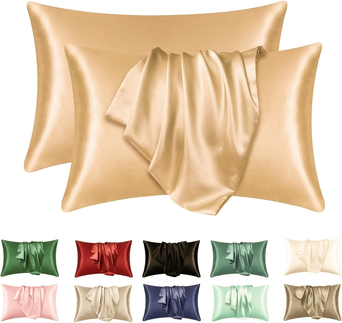 Satin Silk Pillowcase 2-Pack – Soft