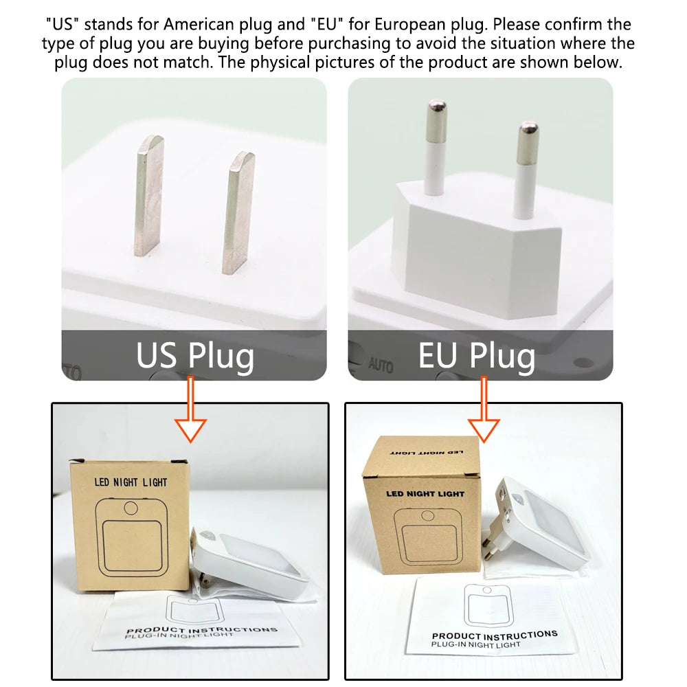 Motion Sensor LED Night Light – Plug-In