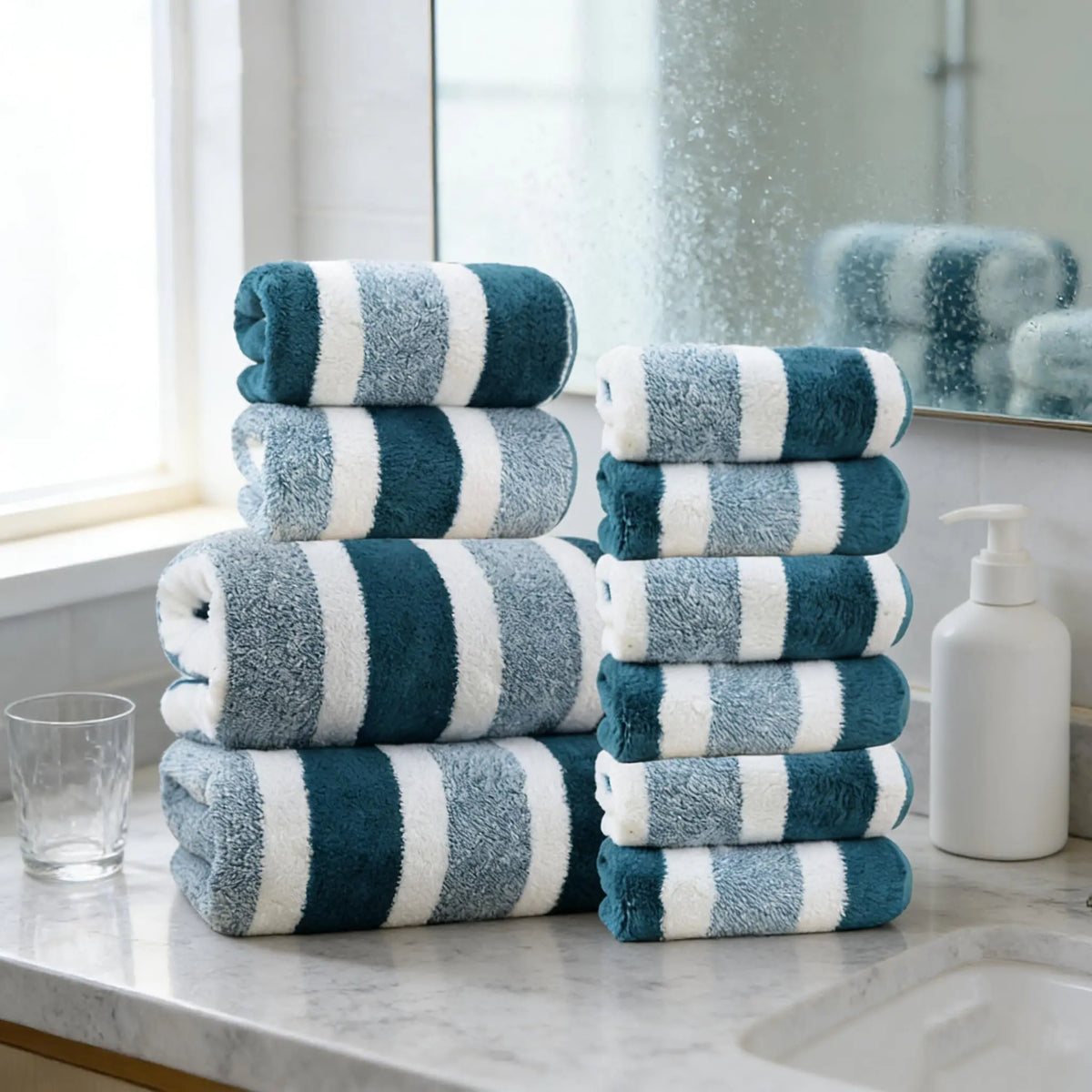 18-Piece Luxury Bath Towel Set - Quick-Dry & Ultra-Soft