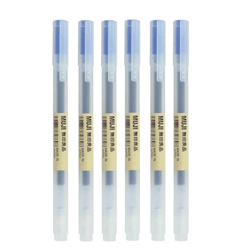 Japanese-Style Kawaii Gel Pens – 6 or 8-Pack in Black, Blue & Red, 0.38mm or 0.5mm for School & Office (Mixed Colour Sets Available)