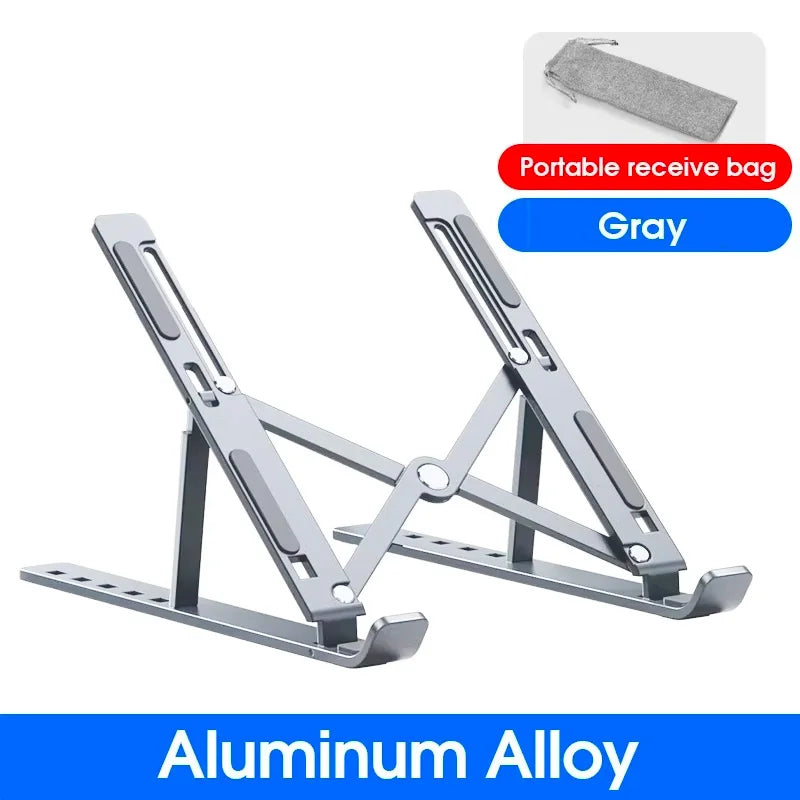 Adjustable Aluminum Laptop Stand - Foldable & Portable