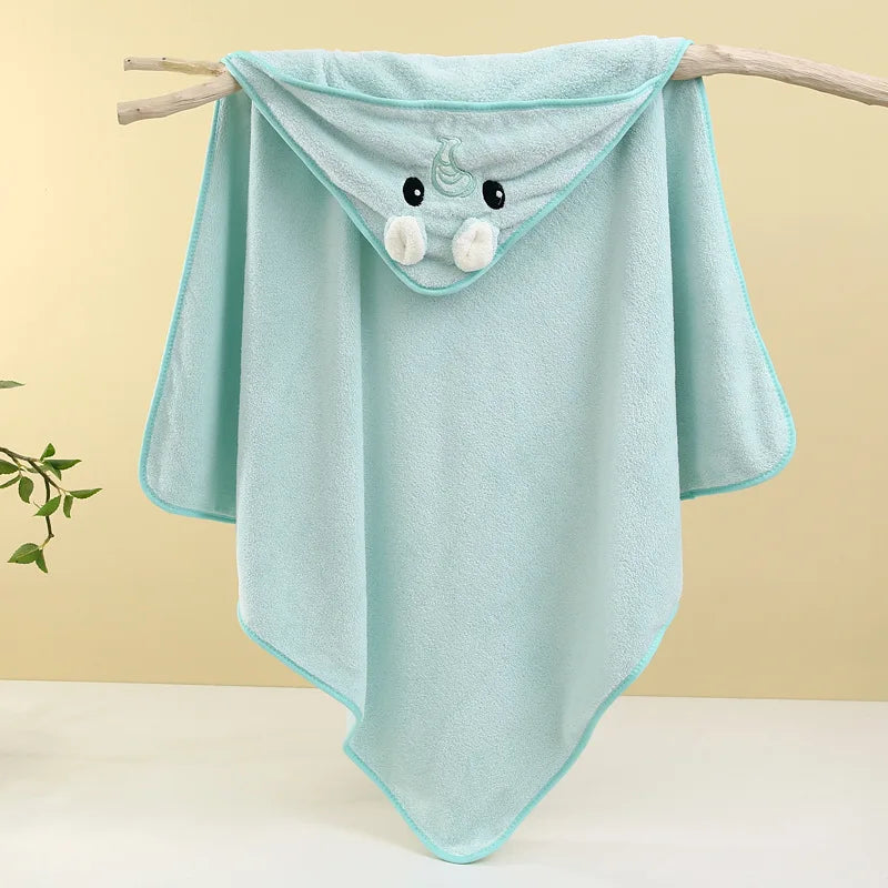 Soft Baby Bath Towel & Swaddle Wrap - Absorbent Newborn Blanket