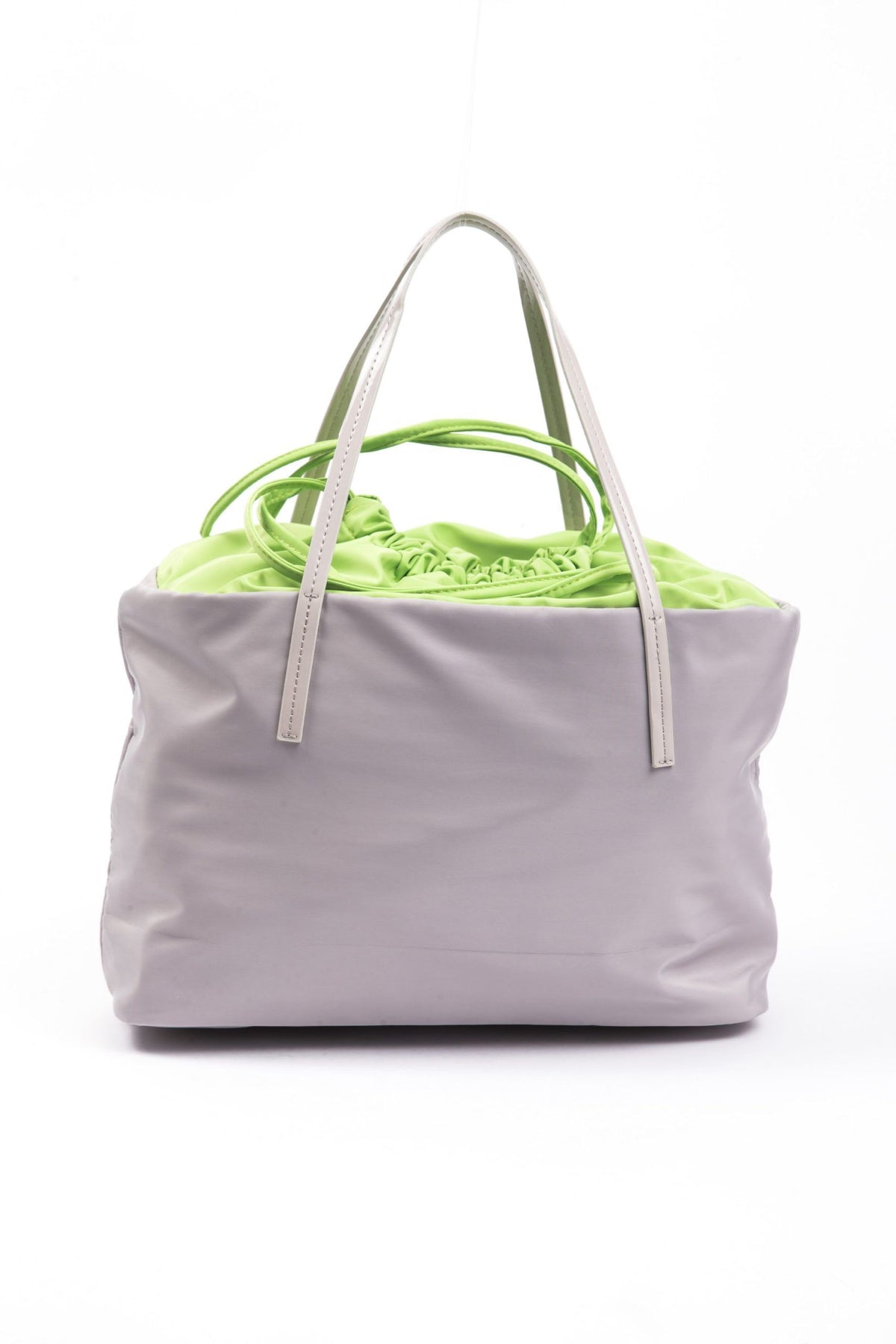 BYBLOS Women's Gray Polyester Shoulder Bag – Logo Detail, Designer Handbag