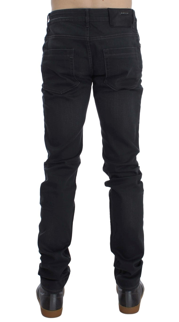 Acht Gray Cotton Stretch Slim Fit Jeans