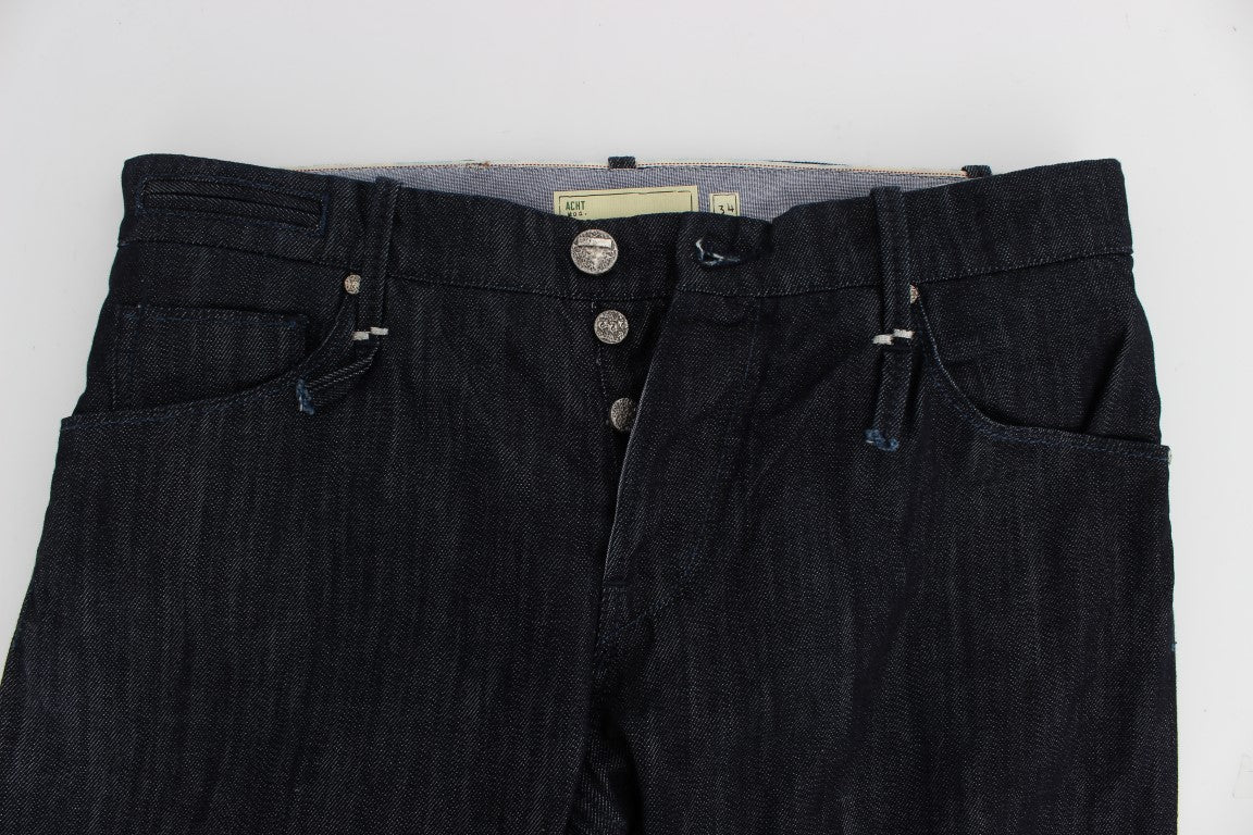 Acht Blue Cotton Regular Straight Fit Jeans