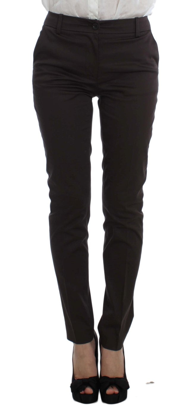 Exte Brown Stretch Two Button Suit