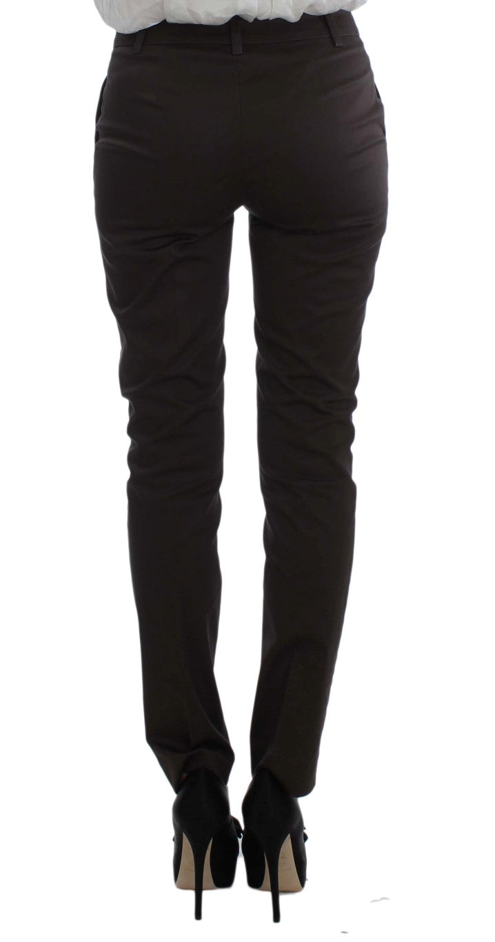 Exte Brown Stretch Two Button Suit