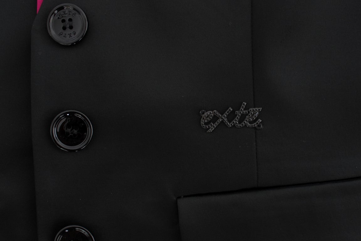 Exte Black Pink Stretch Blazer Jacket