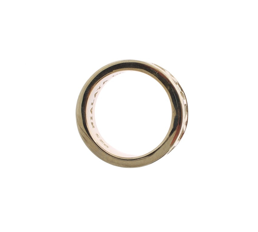 Nialaya Men's Pure Silver 925 Sterling Silver Ring – Logo Detail, Made in USA