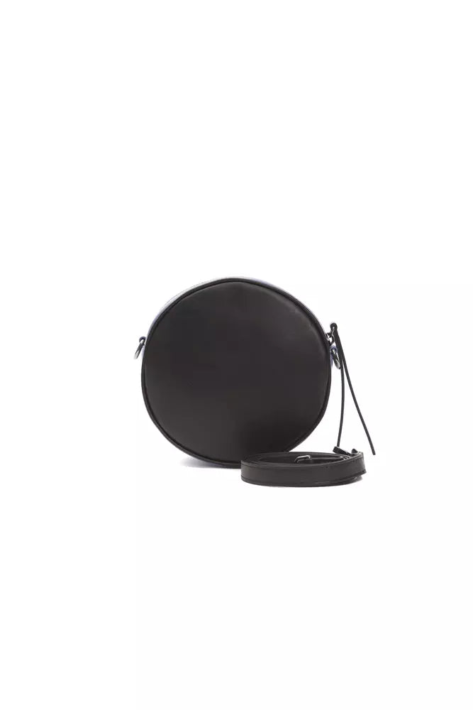 Pompei Donatella Black Leather Crossbody Bag – Oval Silhouette | Dustbag Included