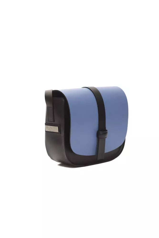 Pompei Donatella Blue Leather Crossbody Bag – DP Lining | Dustbag Included