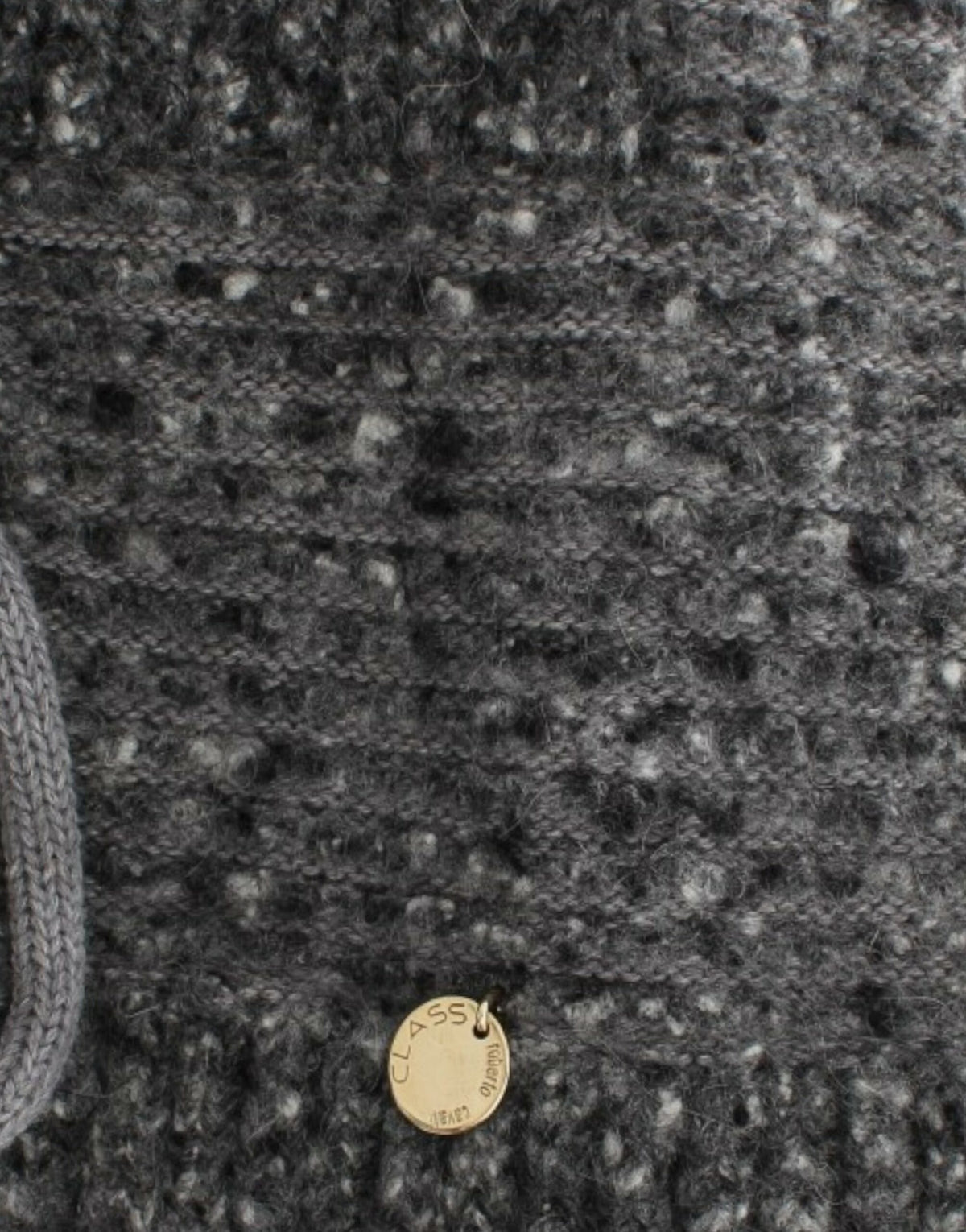 Cavalli Gray wool knitted cardigan