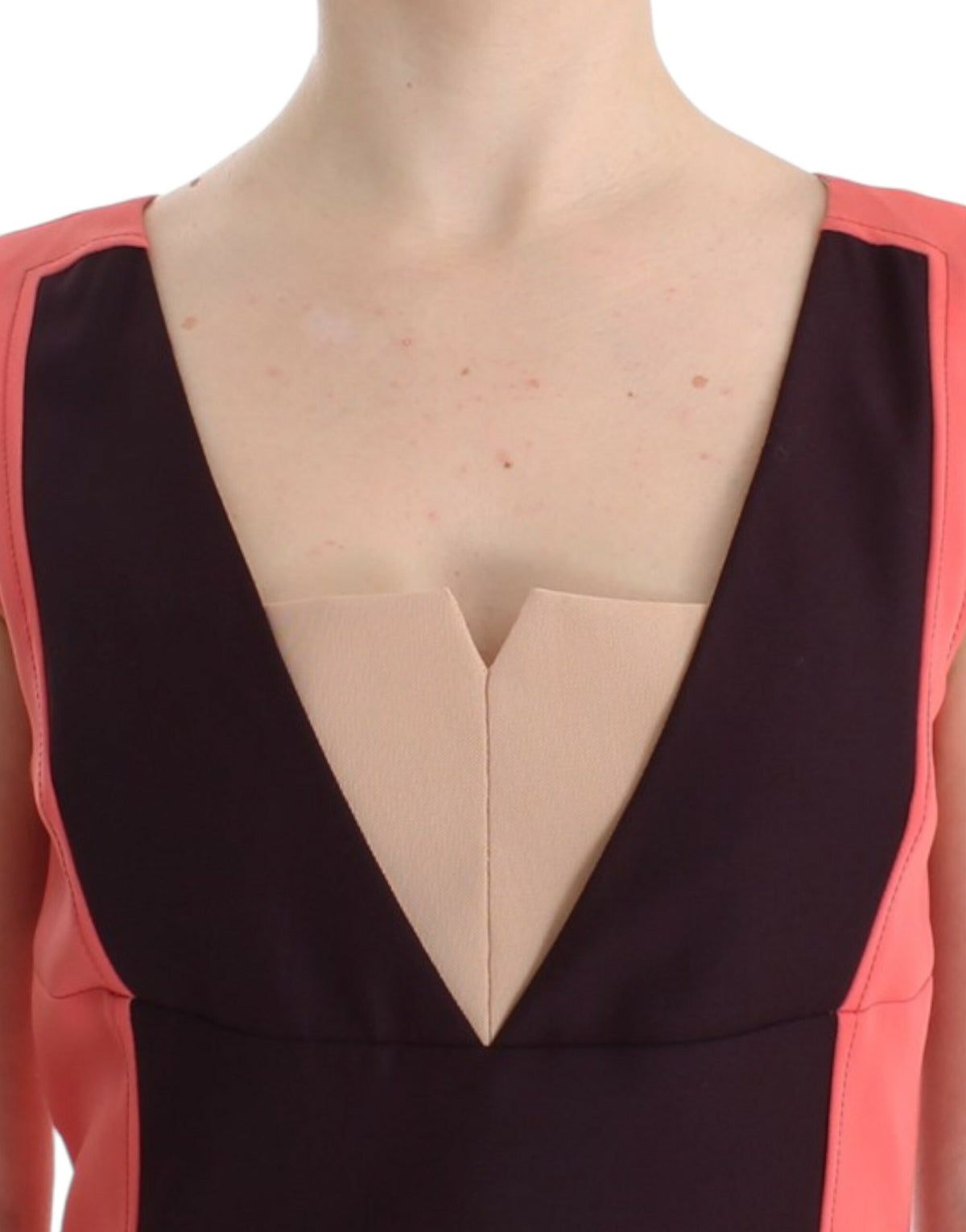 CO|TE Multicolor ‘Plando’ Pencil Dress – Back Zip, Logo Detail, Made in Italy