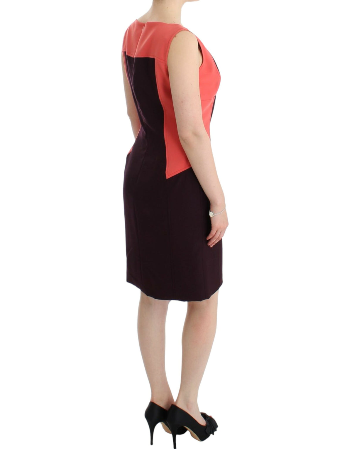 CO|TE Multicolor ‘Plando’ Pencil Dress – Back Zip, Logo Detail, Made in Italy