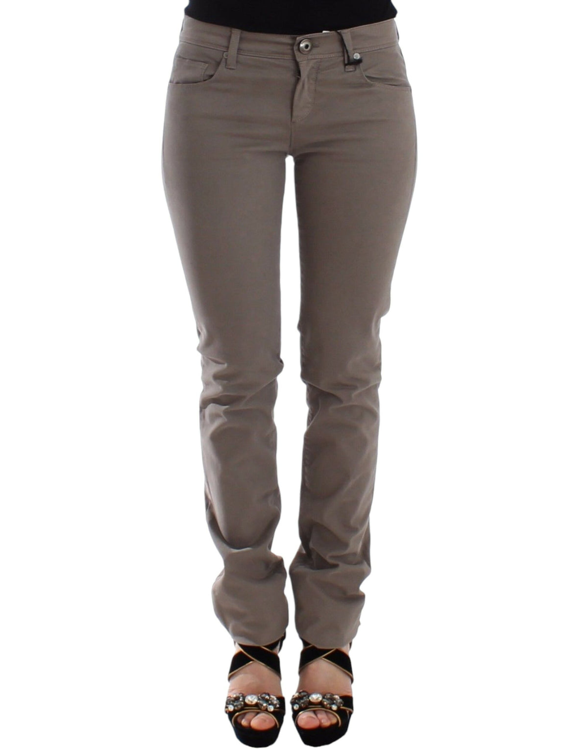 Ermanno Scervino Taupe Beige Slim Jeans Denim Pants Skinny
