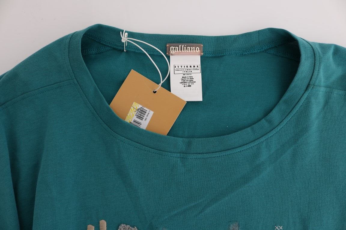 John Galliano Green Cotton Oversized Sweater