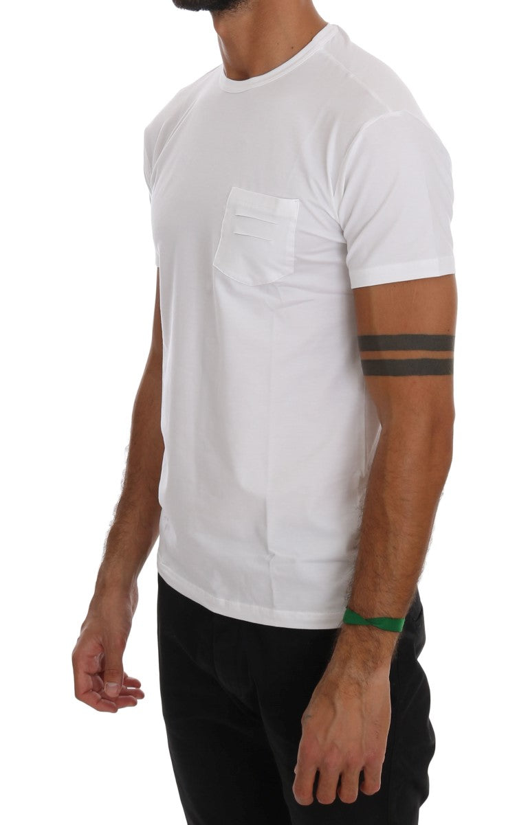Daniele Alessandrini White Cotton Crewneck T-Shirt