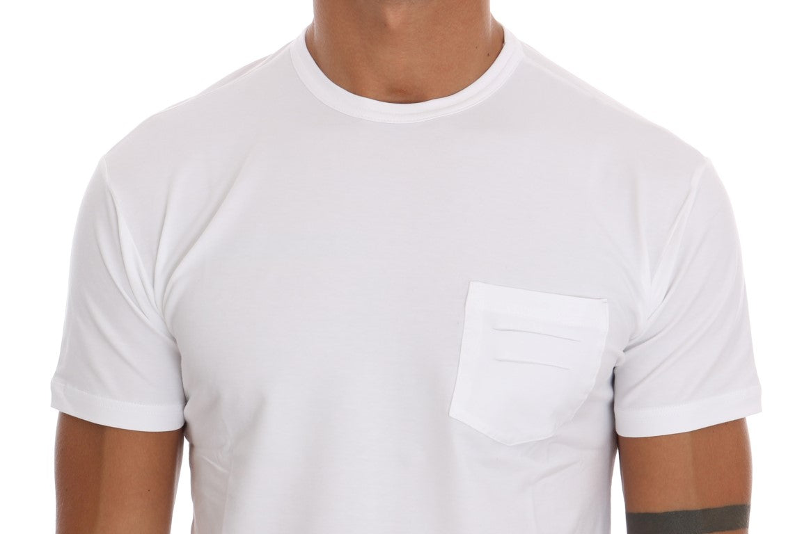 Daniele Alessandrini White Cotton Crewneck T-Shirt