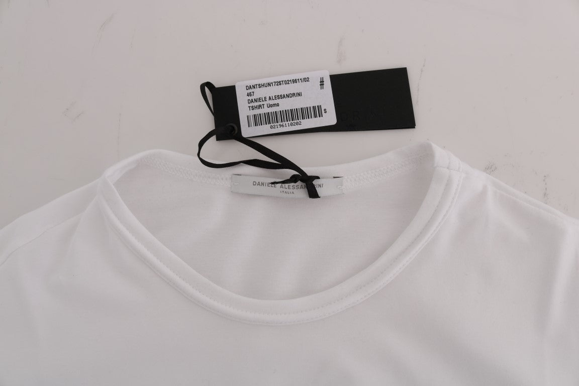 Daniele Alessandrini White Cotton Crewneck T-Shirt