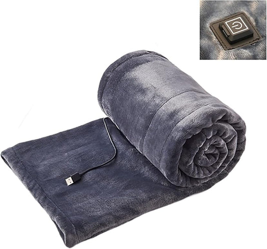 USB Heated Throw Blanket — Safe 5V Warmth with Auto Shut-Off