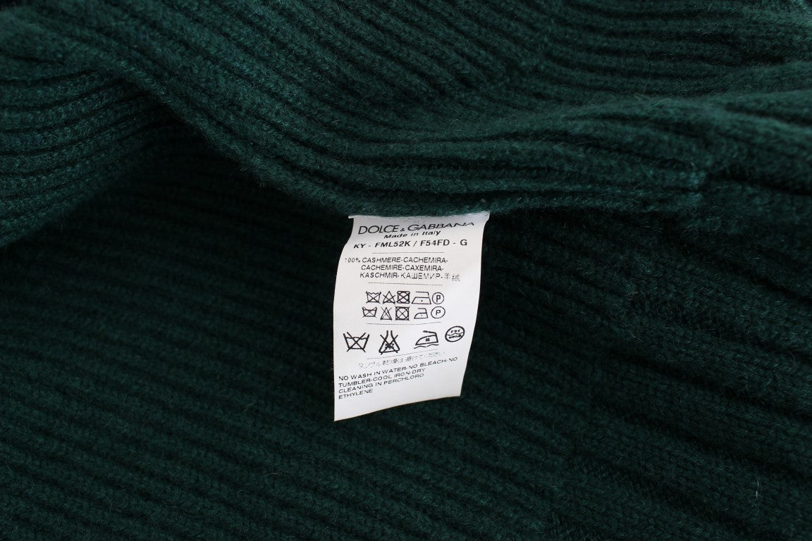 Dolce & Gabbana Green Knitted Cashmere Cardigan