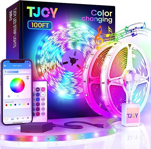 Music-Sync RGB LED Strip Lights — 5m Bluetooth App-Controlled