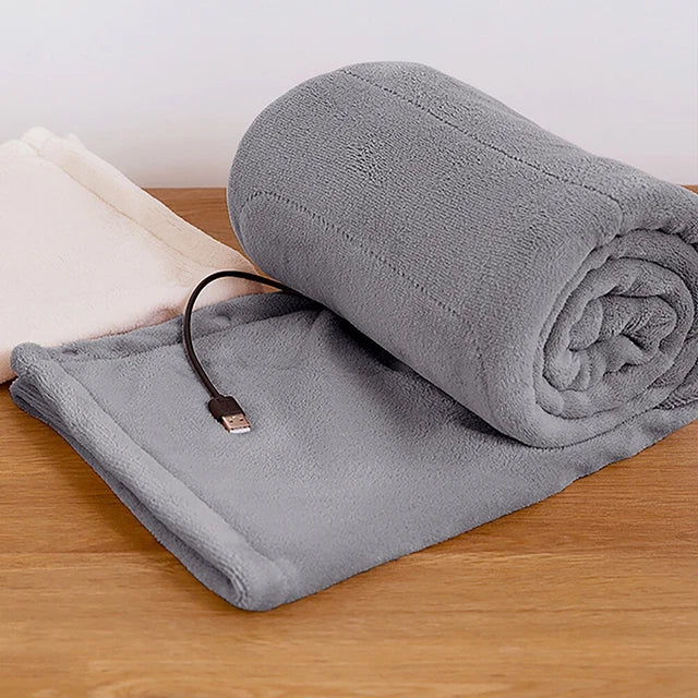 USB Heated Throw Blanket — Safe 5V Warmth with Auto Shut-Off