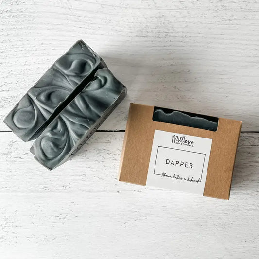 Milltown Bath & Candle Dapper Bar Soap – Tobacco, Leather & Teakwood Scent