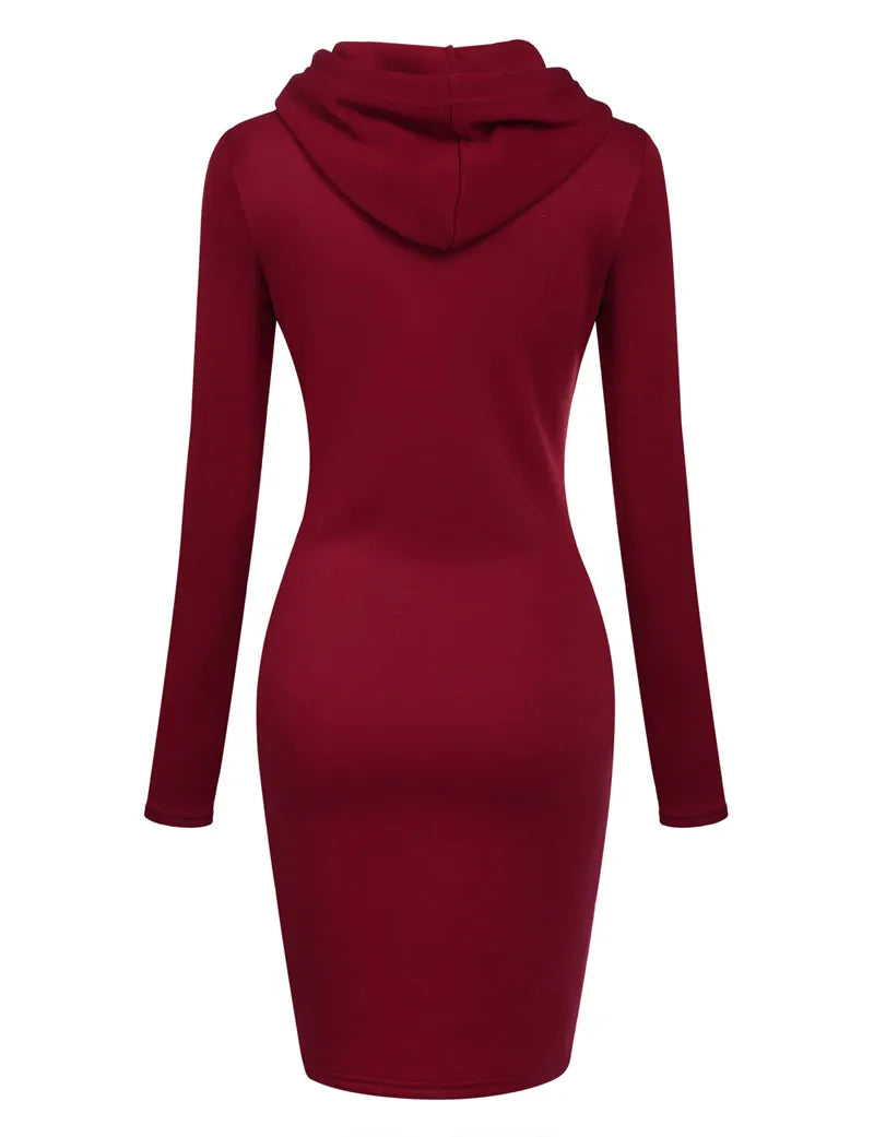 Women's Hooded Sweatshirt Dress