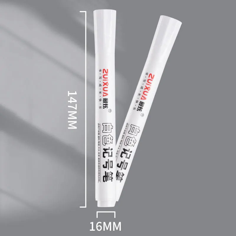 1/3/5 Pcs White Marker Pens 2.0mm Oily Waterproof White Gel Pen DIY Graffiti Sketching Markers Stationery Wrting School Suppl