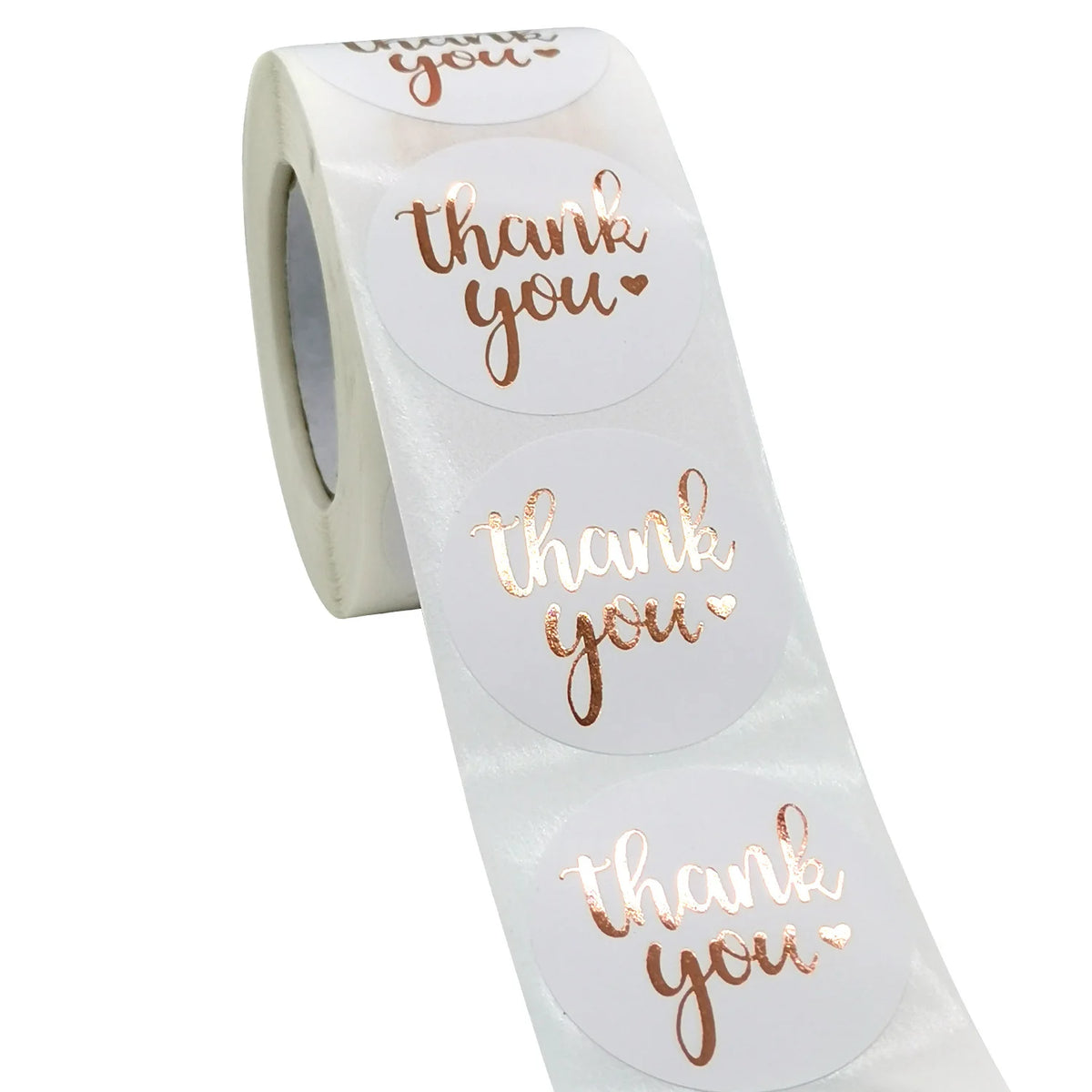 "Thank You" Round Stickers – 1 inch Envelope Seal Labels for Packaging, Weddings, Party Favours & Handmade Gifts (50–500pcs, Multiple Designs)
