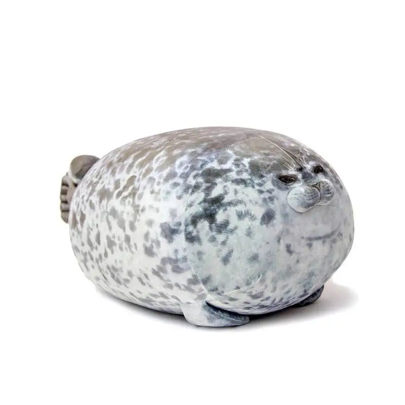 Angry Blob Seal Pillow – Chubby 3D Plush Stuffed Animal Toy