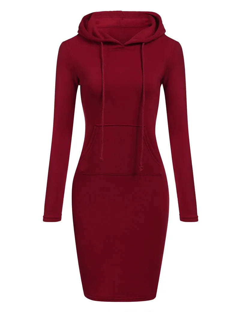 Women's Hooded Sweatshirt Dress