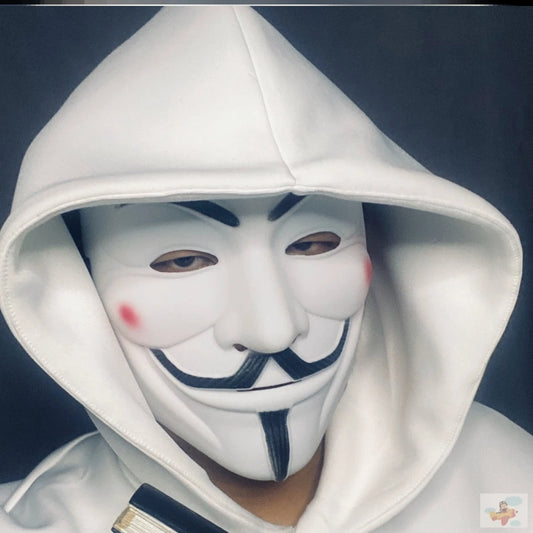 V for Vendetta Guy Fawkes Mask – Anonymous Full-Face PVC Mask for Halloween, Cosplay & Masquerade