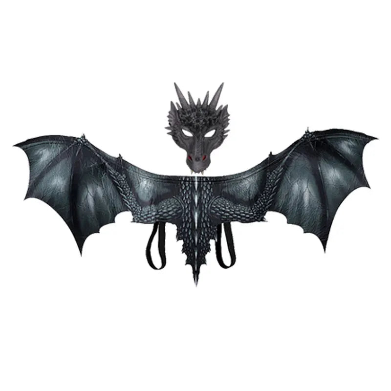 Dragon Cosplay Mask & Wings Set – Adult Dinosaur Halloween Costume for Carnival, Masquerade & Cosplay Events