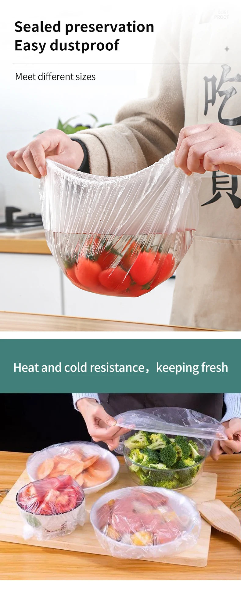 Reusable Disposable Food Cover Plastic Wrap Durable Elastic Food Lids for Bowls Elastic Plate Covers For Kitchen Food Saver B