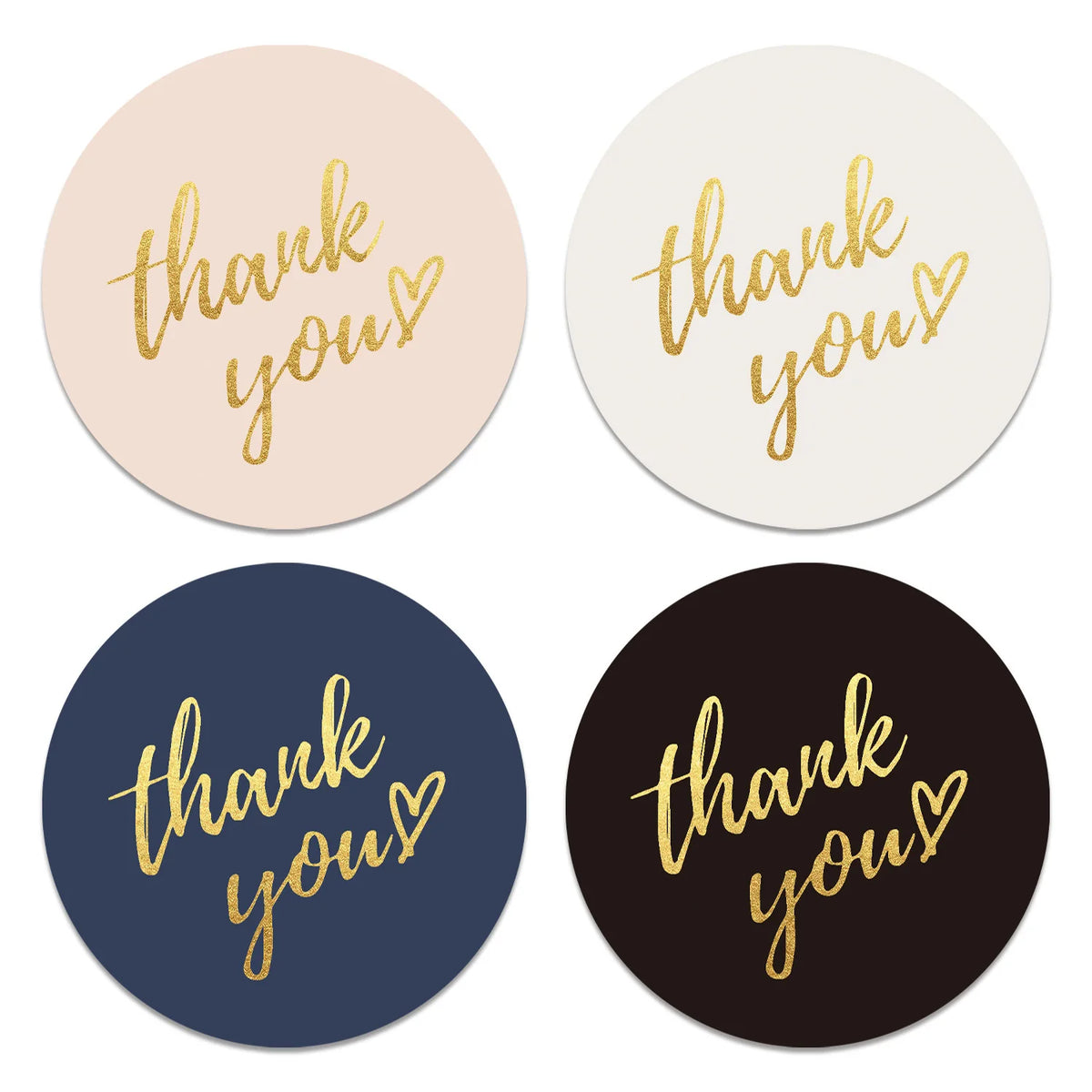 Sheet of 1-inch round 'Thank You' stickers in a different style.